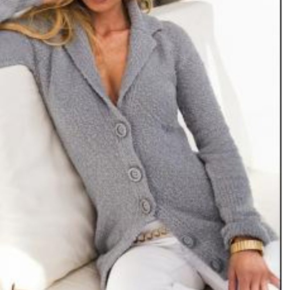 Beige/Spice Moda International Victoria's Secret Button Up Sweater